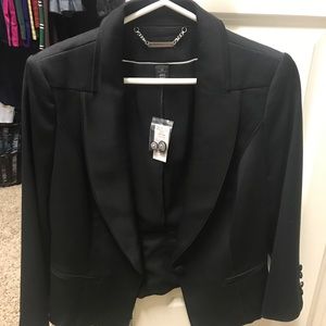 WHBM Cropped tuxedo jacket