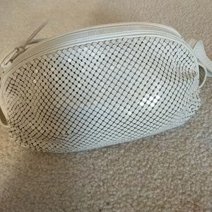 Vintage White Chain Link Shoulder Bag