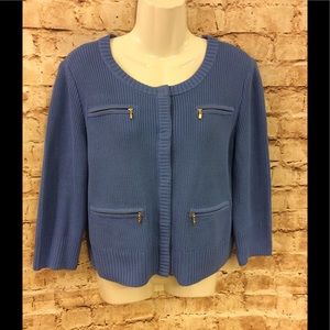 St.john 100% silk snap front cardigan sweater M St.john 100% silk snap front cardigan sweater M