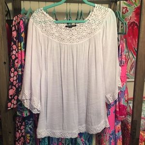 White crochet top