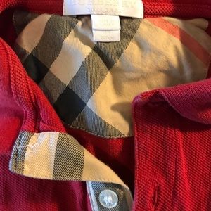 Burberry Boys Red Polo Shirt