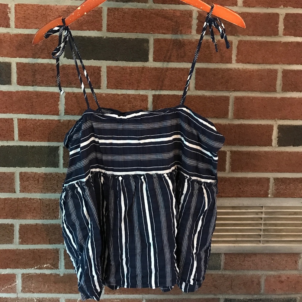 On the Road stripe tie strap tank