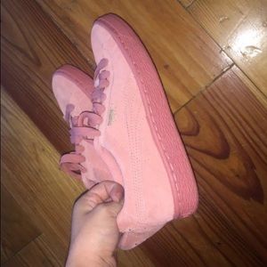 Pink suede puma