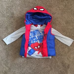 Toddler 2pc Spider-Man vest and tee