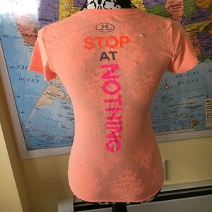 Orange Under Armour V-Neck Tee