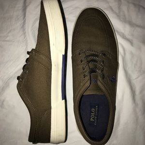 Olive green Ralph Lauren polo shoes