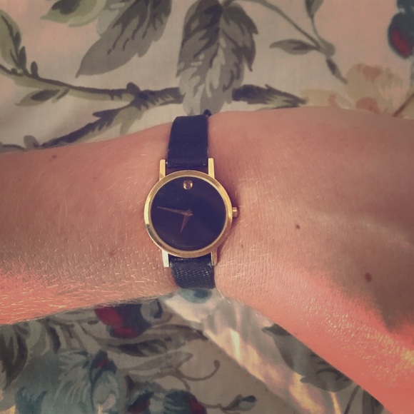 Movado Accessories - Vintage women's Movado watch black leather