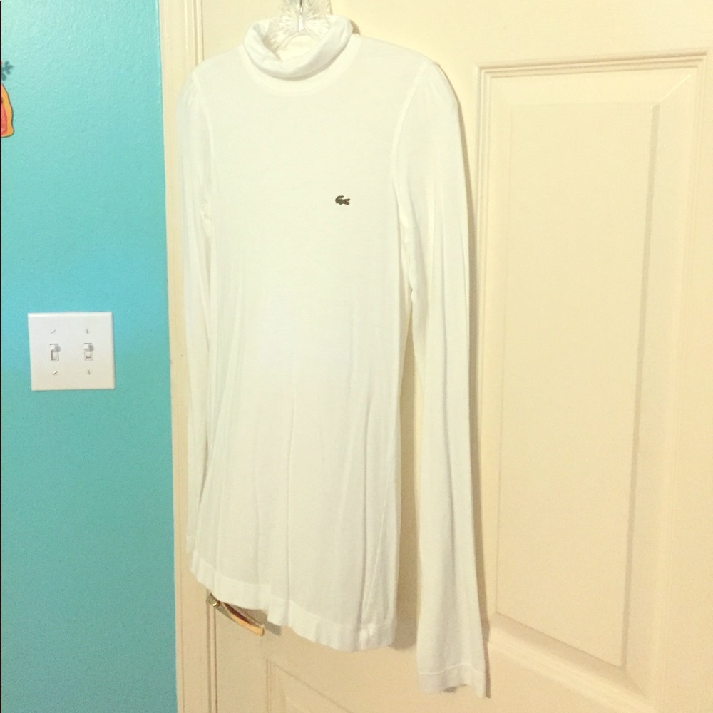 Lacoste - White Mock Turtleneck
