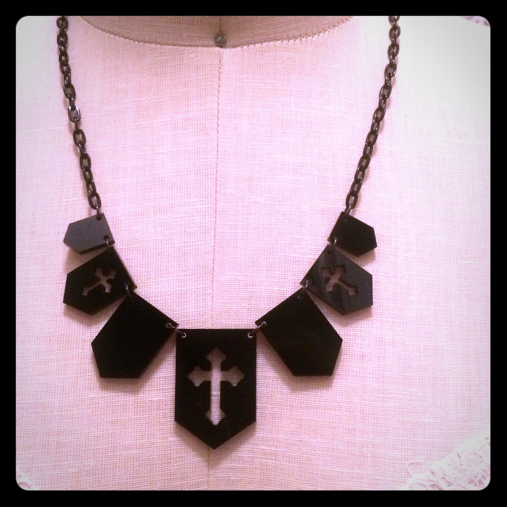 NEW gothic medieval cross stations collar necklace