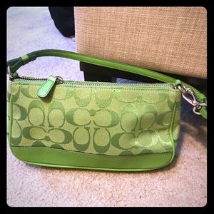 Small green Coach bag