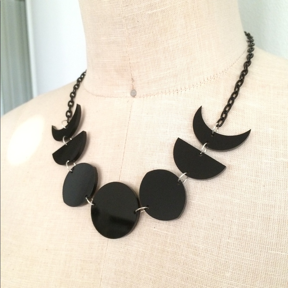 NEW gothic witchy magic moon phase necklace