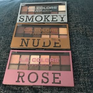 3 LA Colors Eyeshadow Pallets