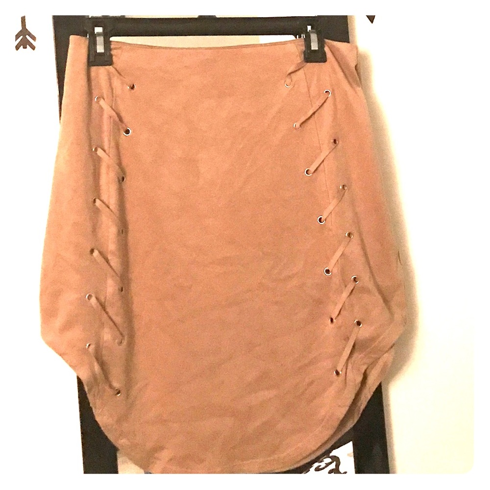 Large Faux Suede skirt