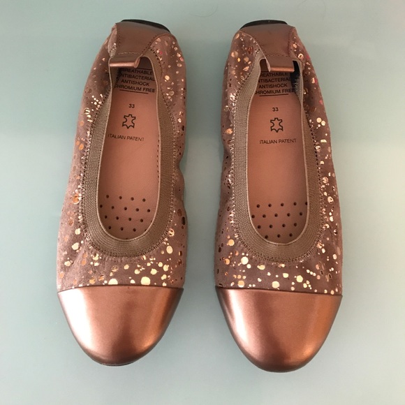 Geox Other - ❤️SALE❤️Bronze colored ballerina flats for girls.