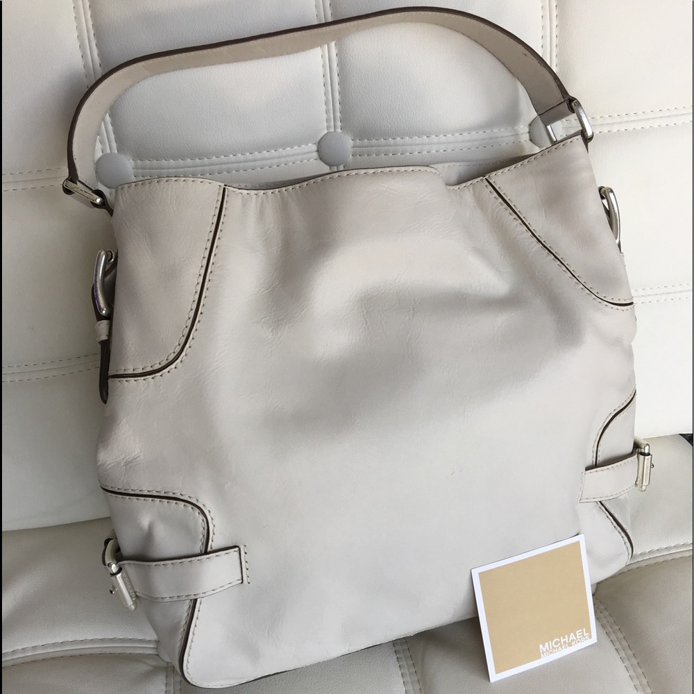 Michael Kors White Leather Hobo handbag