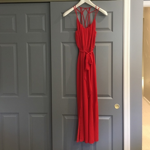 Rebecca Taylor Dresses & Skirts - Rebecca Taylor Red Silk Maxi Dress