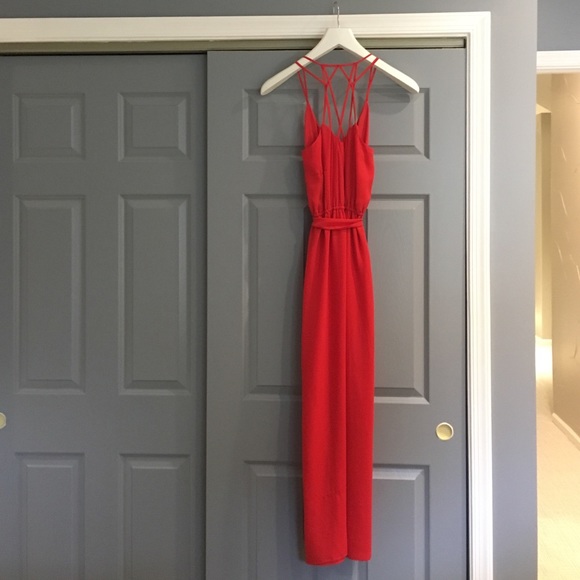 Rebecca Taylor Red Silk Maxi Dress - Picture 2 of 5