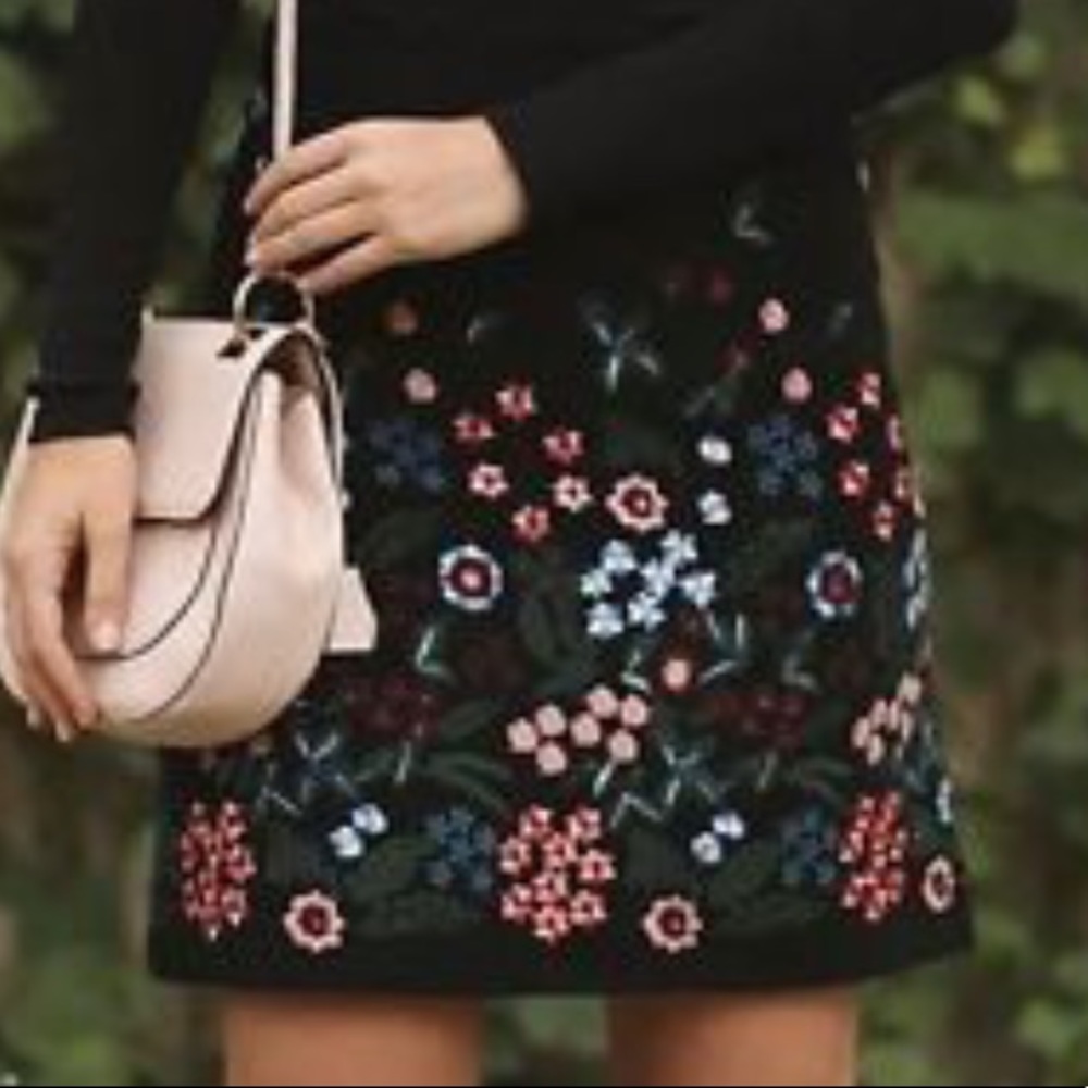Zara embroidered skirt size XS used