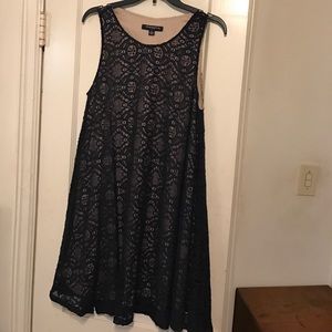 Black lace swing dress by Sharagano 14