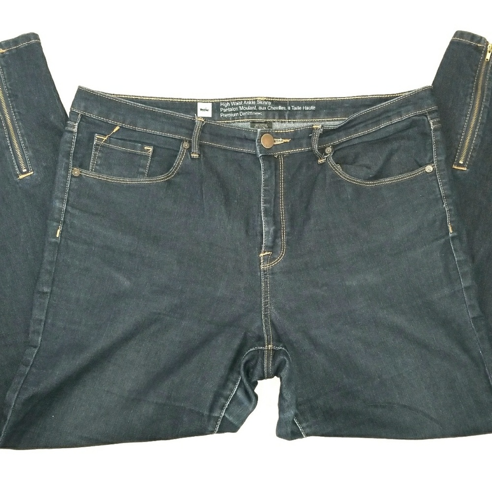 Mossimo Plus High Waist Ankle Skinny Jeans w Zip