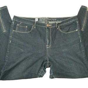 Mossimo Plus High Waist Ankle Skinny Jeans w Zip