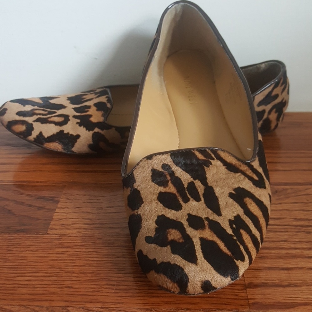 Nine West Panto Brown Hair Leopard Flats For Fall!
