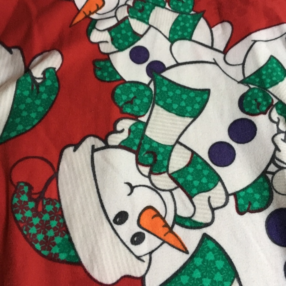 Lularoe Tall and Curvy Snowman Leggings