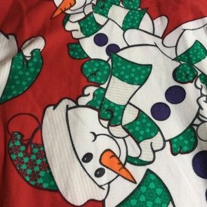 Lularoe Tall and Curvy Snowman Leggings