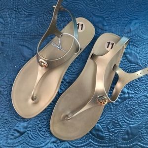 Brand New gold Michael Kors sandals size 11