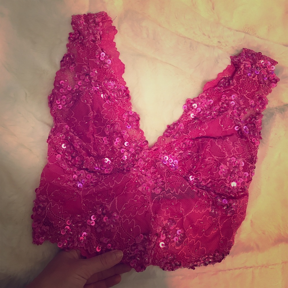 Sequin bebe crop