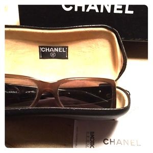 Chanel square sunglasses with case