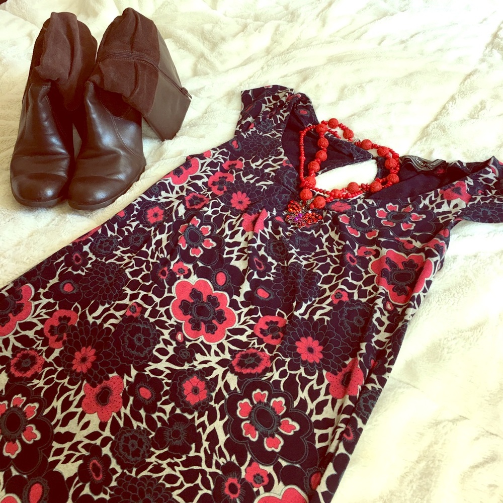 Guess floral mid dress size XS