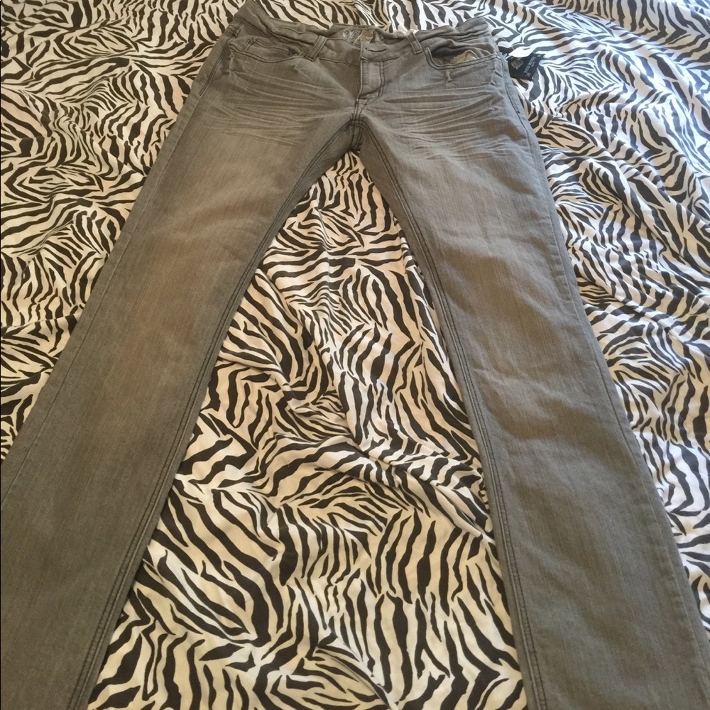 Red Rivet dark gray skinny leg jeans size 15 - Picture 3 of 8