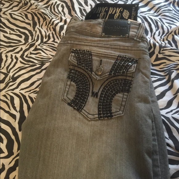 Red Rivet dark gray skinny leg jeans size 15 - Picture 5 of 8