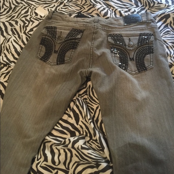 Red Rivet dark gray skinny leg jeans size 15 - Picture 2 of 8