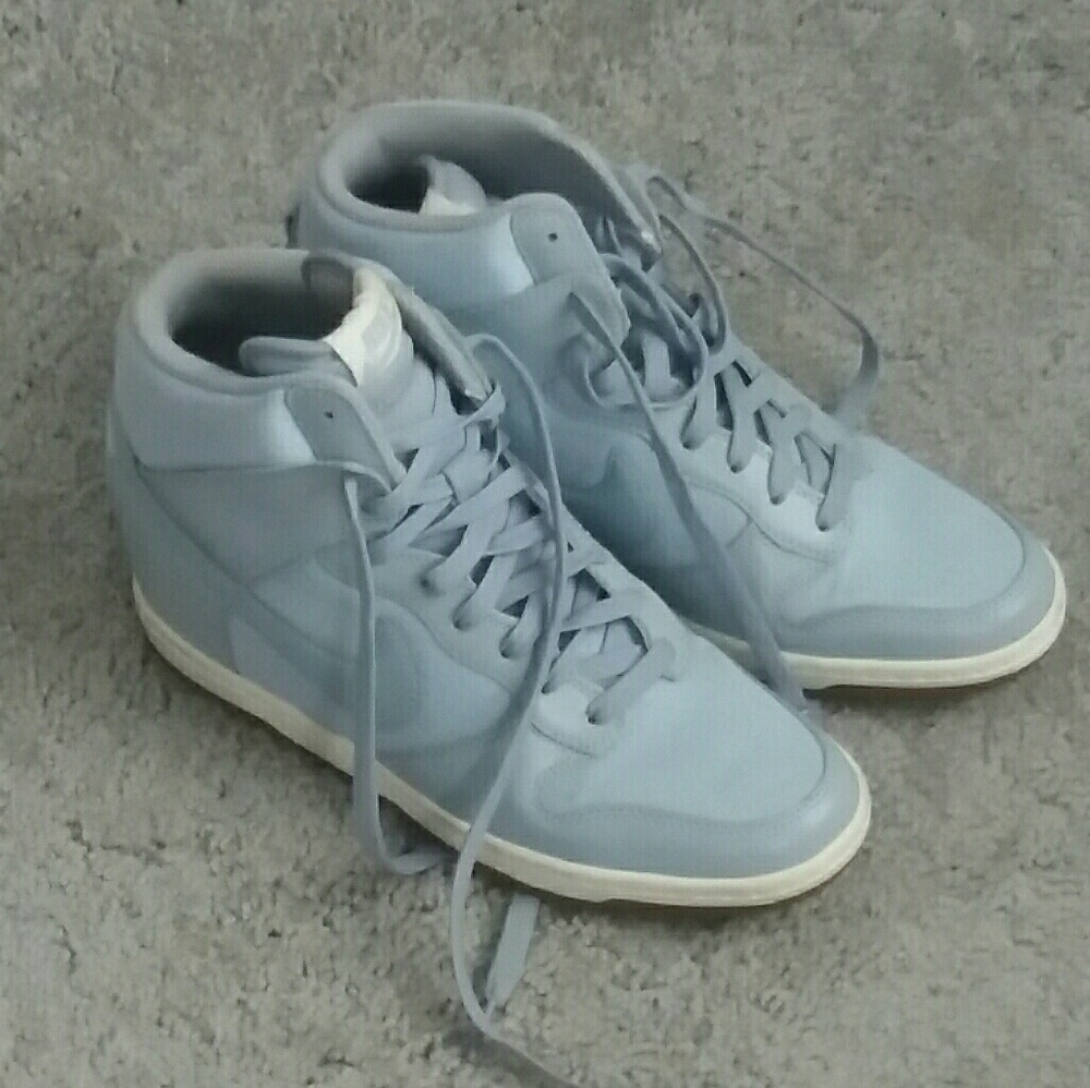 Wedge Nike Dunk Sky Hi, light blue, women's 9.5