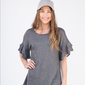 Agnes & Dora Flirty Sleeve Tunic Top XS