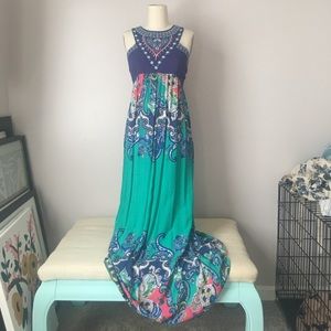 Boho Embroidered Maxi Dress