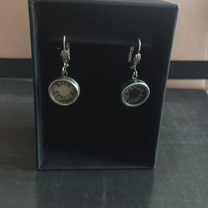 Vintage typewriter key earrings