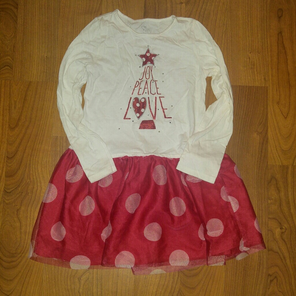 Christmas dress "Joy, Peace, Love"