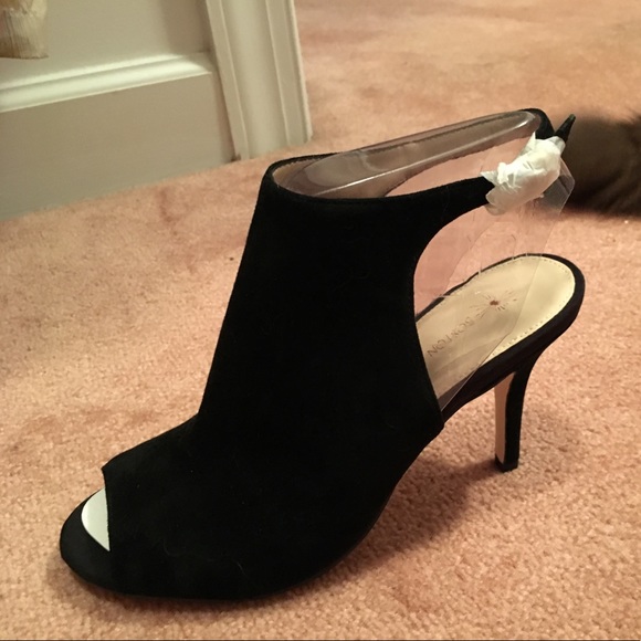 Not for Sale. Boston Proper Open Toed Bootie Suede - Picture 2 of 4