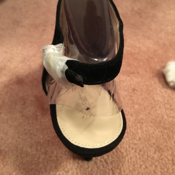 Not for Sale. Boston Proper Open Toed Bootie Suede - Picture 4 of 4