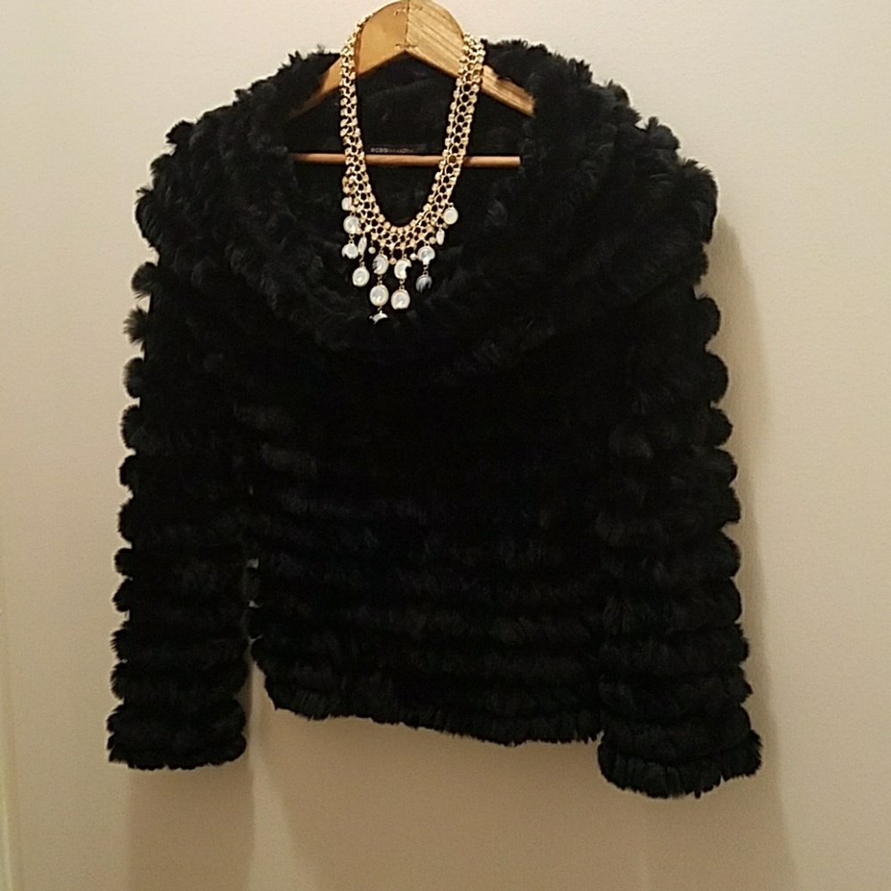 BCBG Fur Sweater