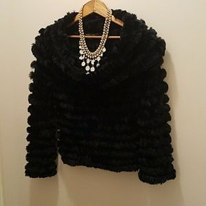 BCBG Fur Sweater