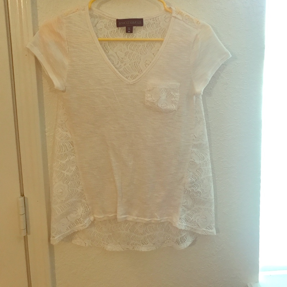 Lace back tee shirt