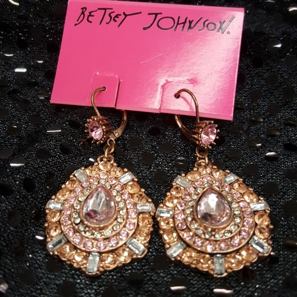 Betsey Johnson Jewelry - 1 hour sale Betsey Johnson crystal earrings