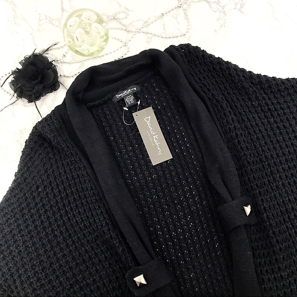 Nwt short dolman sleeve knit cardigan with studs