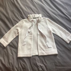 J. Crew Cashmere Blend Sweater with Ruffle Collar