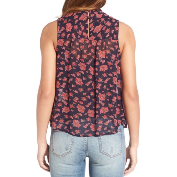 Lucky Brand Ruched Yoke Floral Tank - Picture 2 of 8