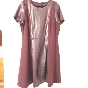 Eloquii, Faux leather and ponte dress, Size 22